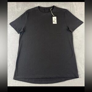 Stitch Note Mens Charcoal Gray short sleeve crew neck tshirt size small